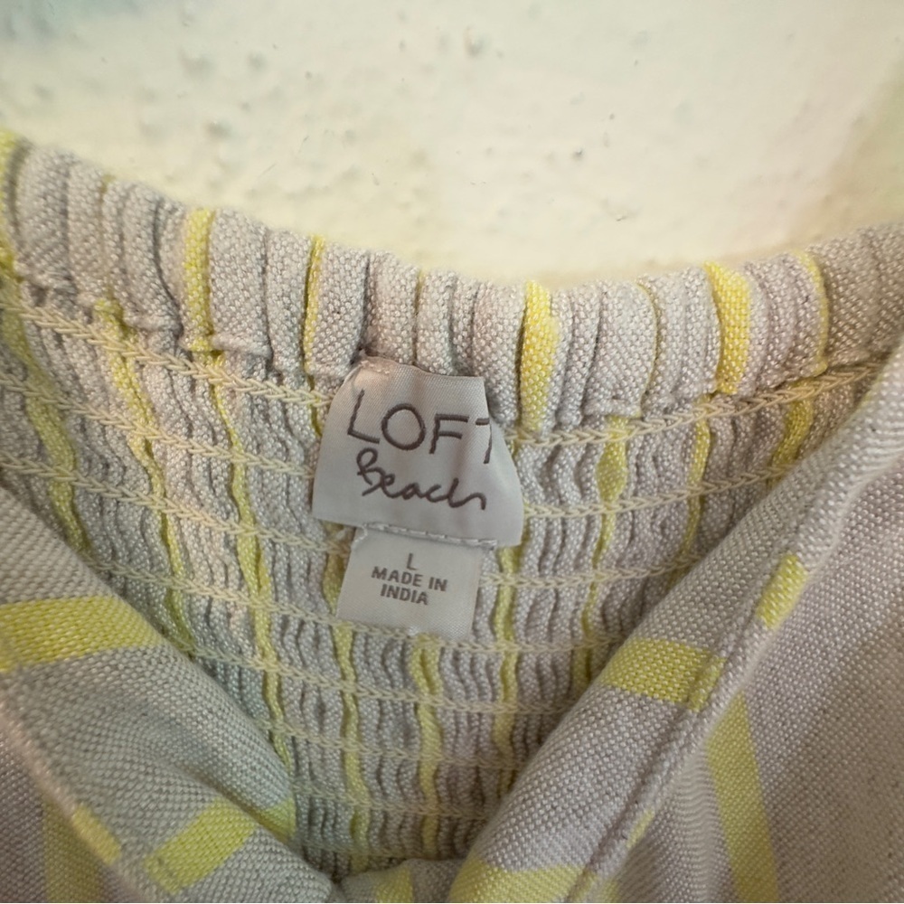 Loft Beach Linen Wide Leg Cropped Jumpsuit Beige
Yellow Boho Minimalist Sz L - Picture 5 of 16